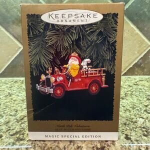 NISP 94 Hallmark North Pole Volunteers Fire Chief Santa Magic Light Sound Motion